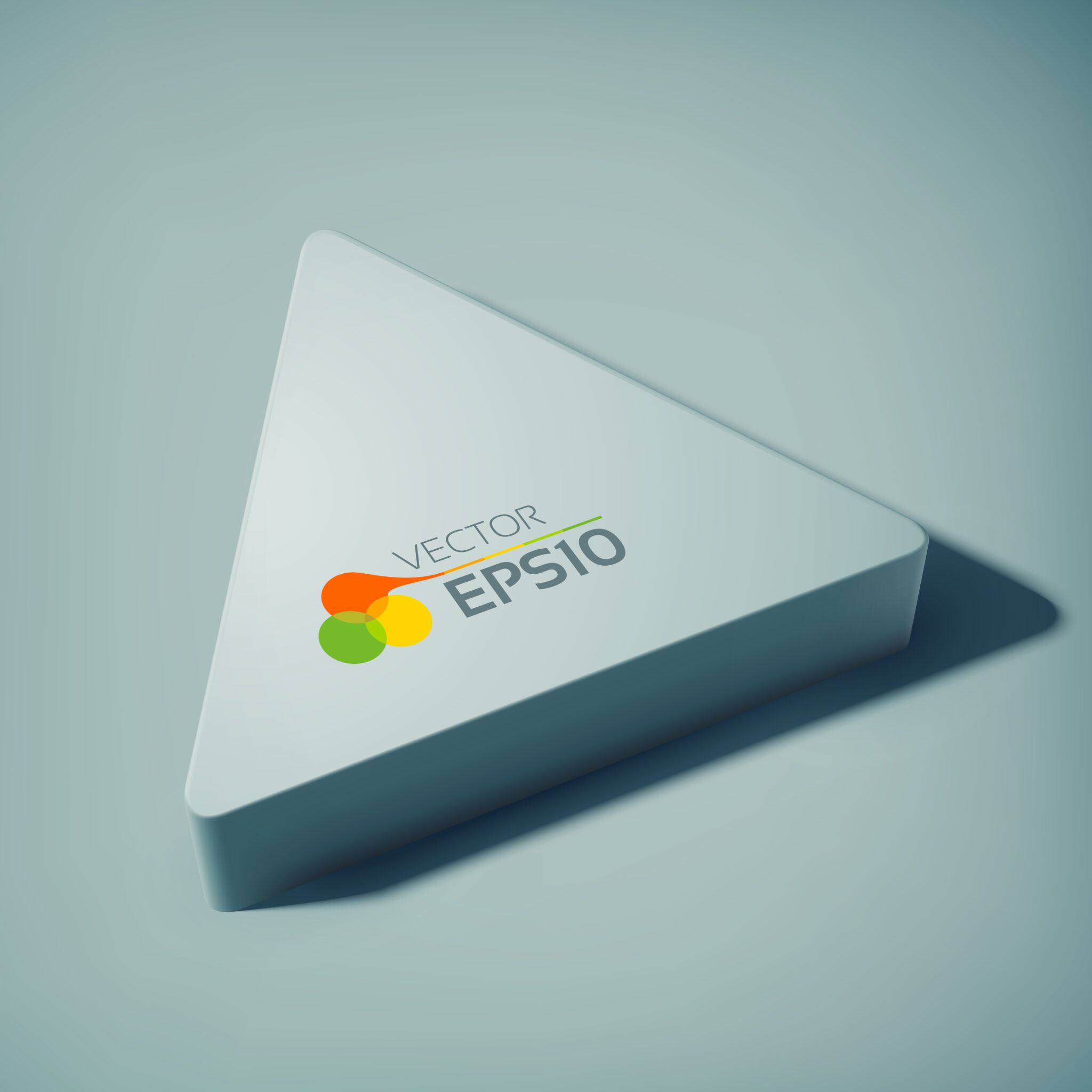 Abstract web design concept with 3d triangle in perspective style on gray background isolated vector illustration